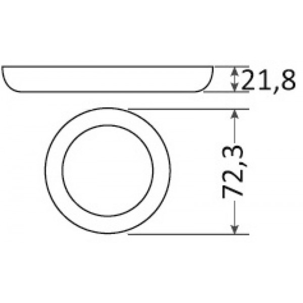 Projetor LED Aruba redondo de baixo perfil - N°2 - comptoirnautique.com