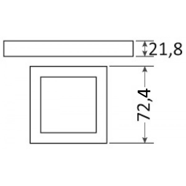 LED recessed spotlight Aruba square touch interrup - N°2 - comptoirnautique.com