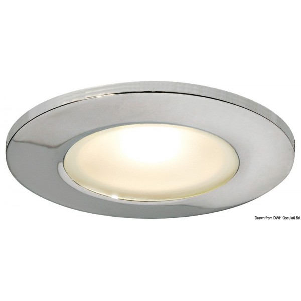 Candeeiro de teto LED de embutir Montserrat II polido com espelho branco - N°1 - comptoirnautique.com