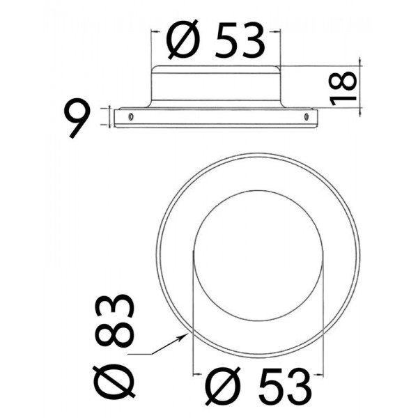 Candeeiro de teto LED de embutir Montserrat II polido com espelho branco - N°2 - comptoirnautique.com