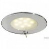 Faretto LED Atria in acciaio inox lucido con interruttore