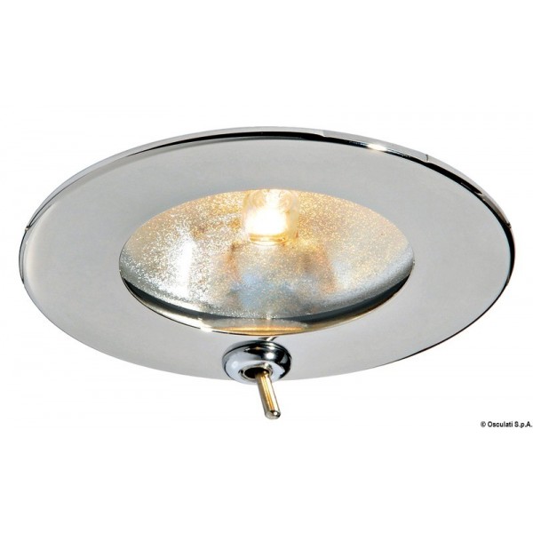 Foco halógeno Atria de acero inoxidable pulido con interruptor - N°1 - comptoirnautique.com