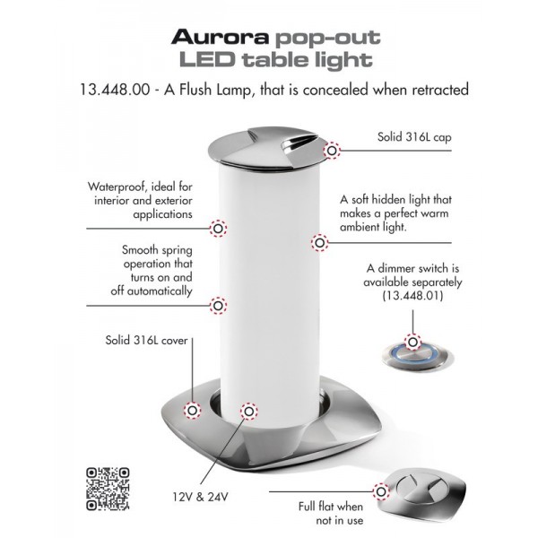 Lampe de table à LED Aurora escamotable  - N°8 - comptoirnautique.com