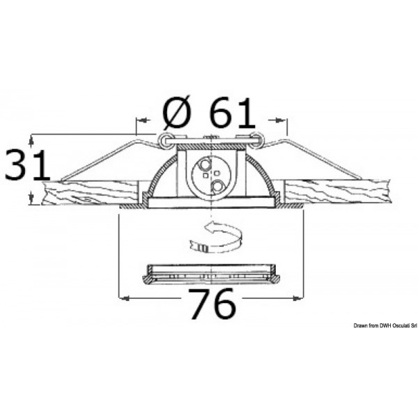 Spot Sextans Q aus verchromtem Messing - N°2 - comptoirnautique.com