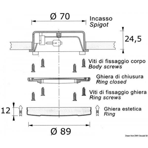 Projetor impermeável Omega de 10W em aço inoxidável - N°2 - comptoirnautique.com