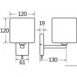 Faretto snodabile in ottone...