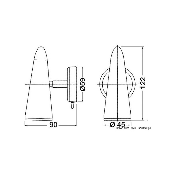 Foco Argo de latón cromado - N°1 - comptoirnautique.com 