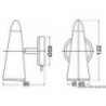 Faretto Argo in ottone cromato