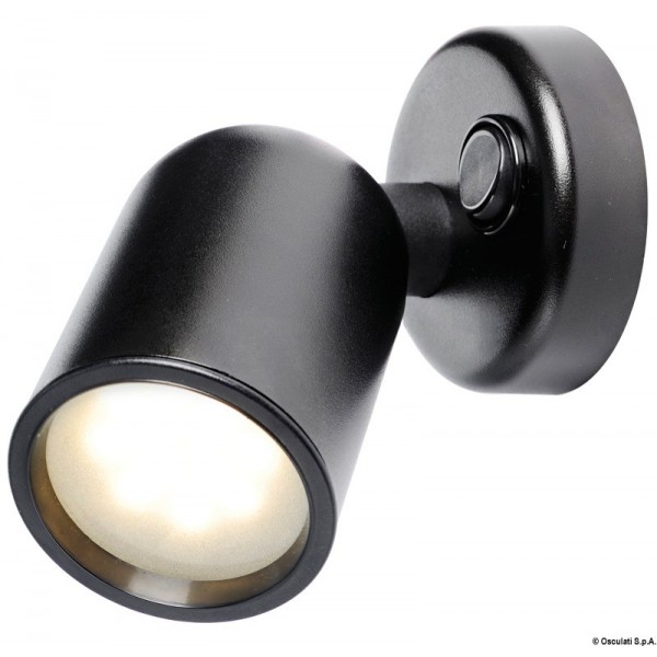 Spot LED articulé en ABS noir  - N°1 - comptoirnautique.com 