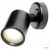 Faretto LED articolato in ABS nero