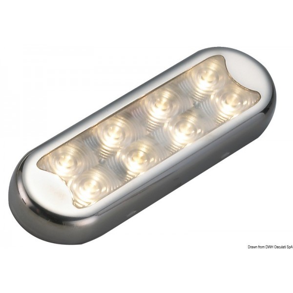 Bimini 8 LED HD Compact Ceiling Light Base plana com interrutor - N°1 - comptoirnautique.com