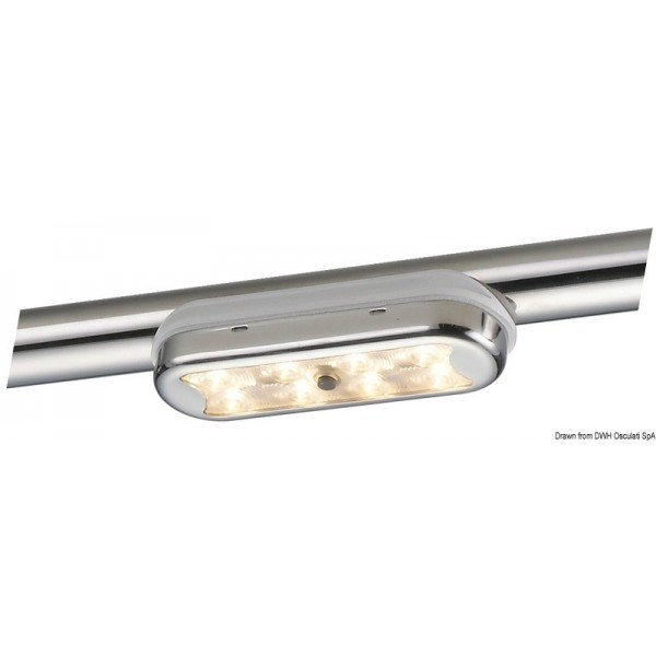 Compact ceiling light Bimini 8 LED HD Round base with switch - N°1 - comptoirnautique.com 