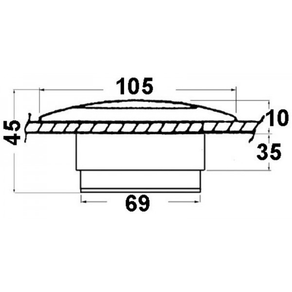 Luz de cortesía empotrada para bañera 12 V - N°2 - comptoirnautique.com 