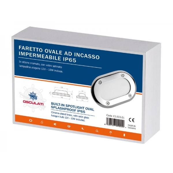 Luz halógena LED encastr.laiton cromo 12V 1,8W  - N°3 - comptoirnautique.com