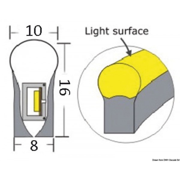 Luz de néon flex Barra de luz LED 12V 10W branca - N°4 - comptoirnautique.com 