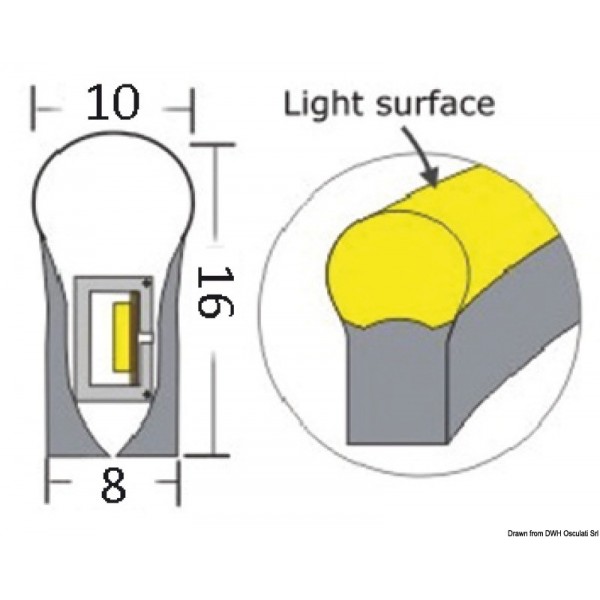Neon Light 12V 10W bianco flex LED light bar - N°4 - comptoirnautique.com