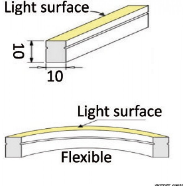 Neon Light 12V 12W blu flex LED light bar - N°3 - comptoirnautique.com