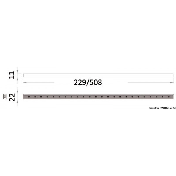 229 mm 12V white LED light bar - N°3 - comptoirnautique.com