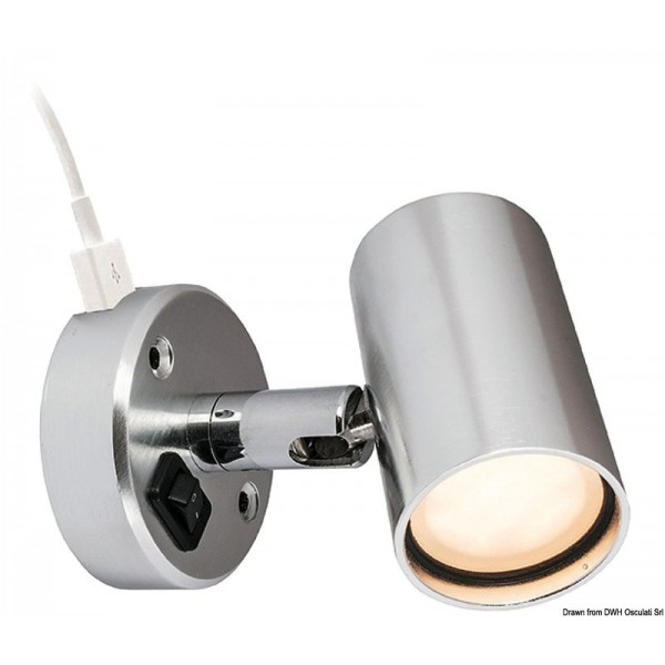 LED-Spot BATSYSTEM Tube mit USB-Anschluss 12V 0,6W - N°1 - comptoirnautique.com