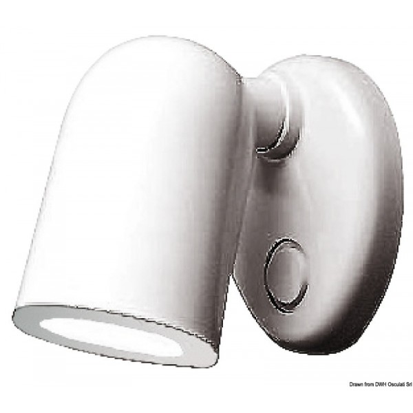 Faretto alogeno Batsystem Tubo in ABS bianco  - N°1 - comptoirnautique.com