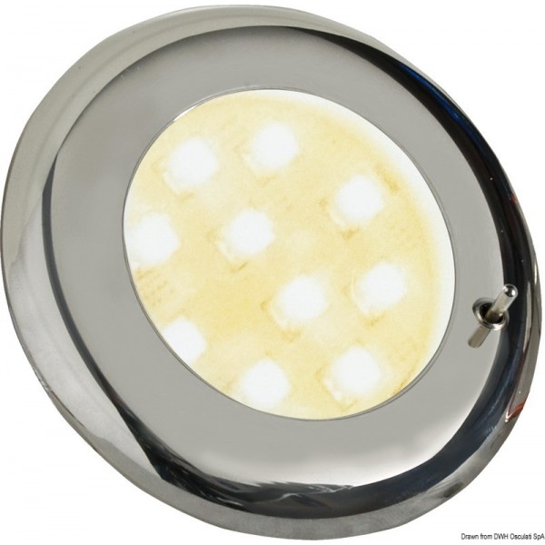 Plafón LED Batsystem Nova 2 interrupt cromo.  - N°1 - comptoirnautique.com