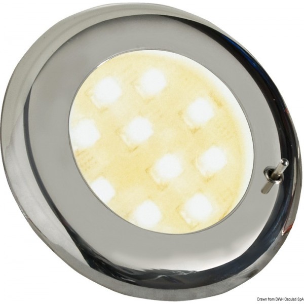 Plafoniera a LED Batsystem Nova 2 cromo interrotto.  - N°1 - comptoirnautique.com