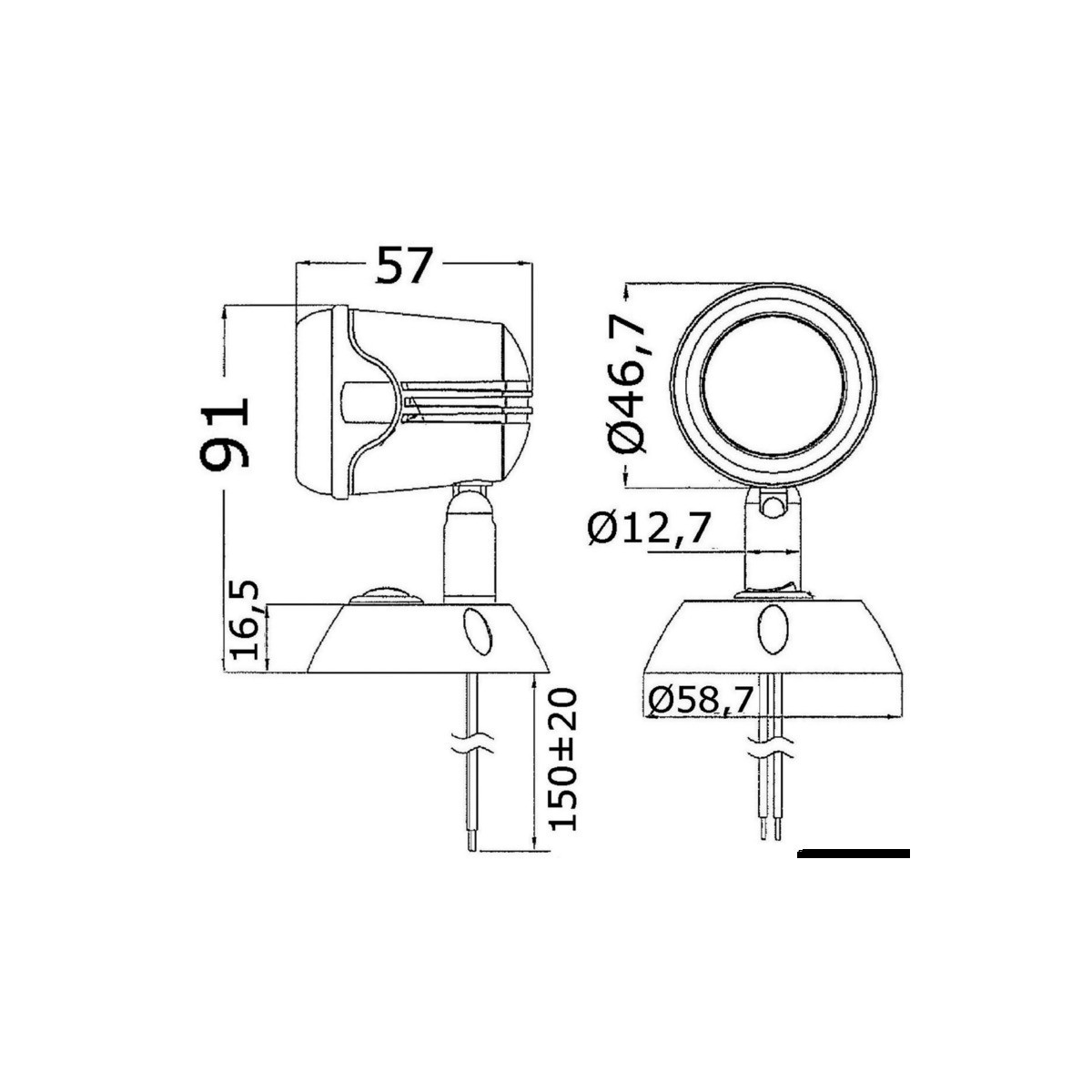 Spot De Luxe OSCULATI 5/12W 12V - Éclairage Marin Ou Camping-car, Qualité Professionnelle
