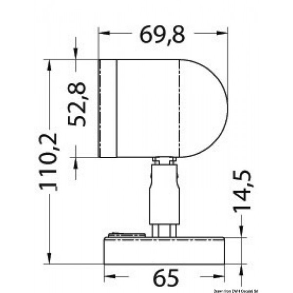 Faretto snodato in ottone lucido con interruttore - N°2 - comptoirnautique.com