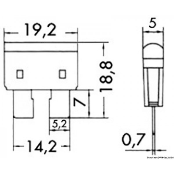 Fusível de encaixe com indicador LED 10 A - N°2 - comptoirnautique.com 
