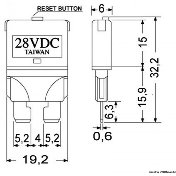 Set of 5 5 A resettable fuses - N°2 - comptoirnautique.com