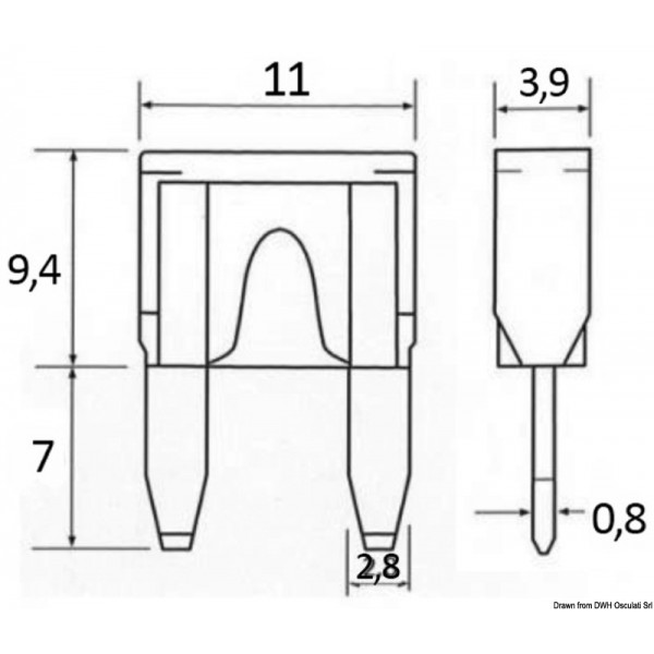 Mini fusibile a lama da 15 A - N°2 - comptoirnautique.com