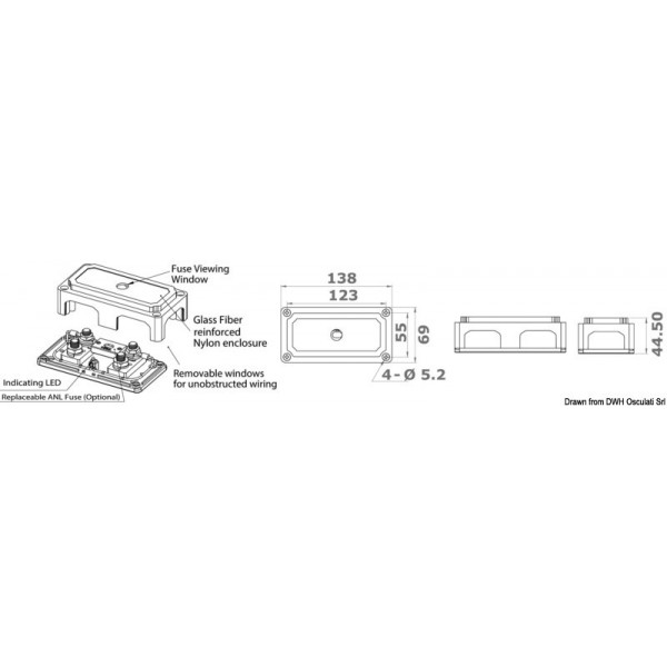 Portafusibles ANL, bloque de terminales doble - N°2 - comptoirnautique.com 