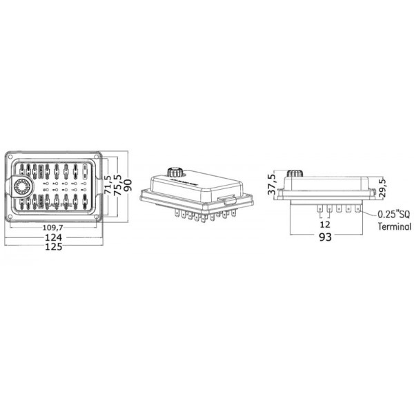 Wasserdichter Kasten Sicherungshalter mit Stecker 10 Plätze - N°3 - comptoirnautique.com