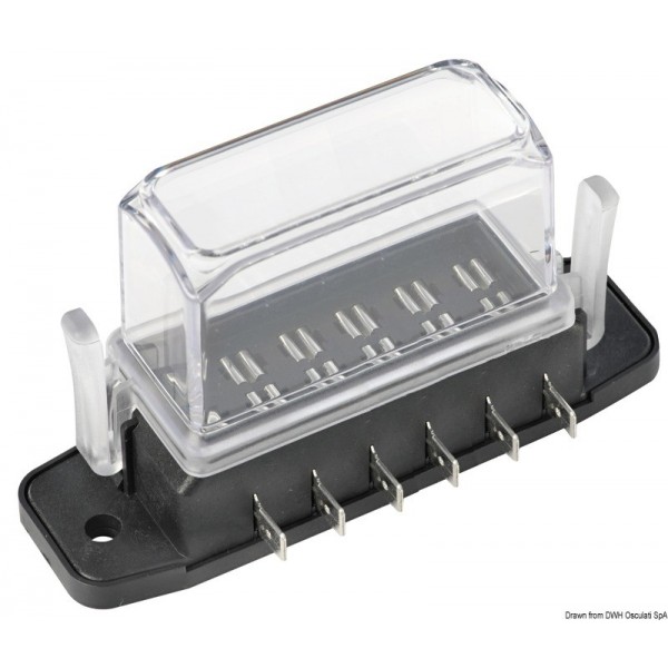 Caja p. 6 fusibles con tapón estanco, tapa superior - N°1 - comptoirnautique.com