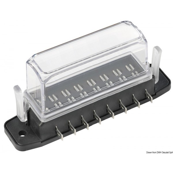 Scatola p. 8 fusibili con spina stagna, coperchio superiore - N°1 - comptoirnautique.com