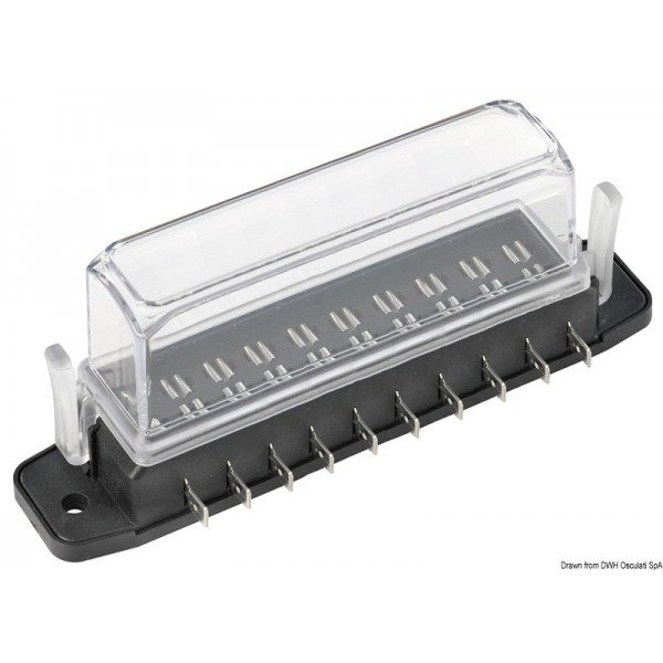 Scatola p.10 fusibili con coperchio superiore a tenuta stagna - N°1 - comptoirnautique.com
