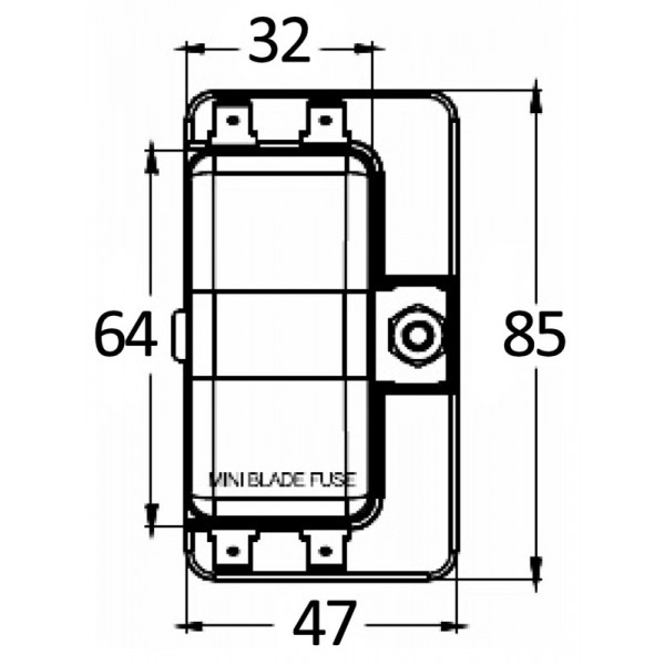 Mini caja de fusibles laminada de 4 salidas - N°2 - comptoirnautique.com