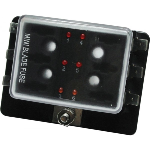Scatola portafusibili-mini a 6 uscite con fusibili laminati  - N°1 - comptoirnautique.com