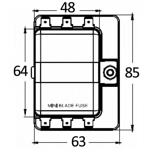 Scatola portafusibili-mini a 6 uscite con fusibili laminati  - N°2 - comptoirnautique.com
