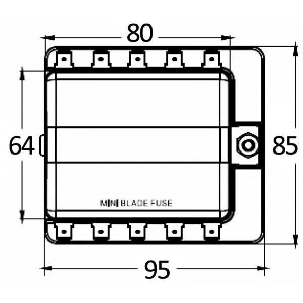 Mini 10-output lamellar fuse-holder box - N°2 - comptoirnautique.com