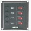 Tableau électrique vertical avec 4 interrupteurs  - N°1 - comptoirnautique.com 