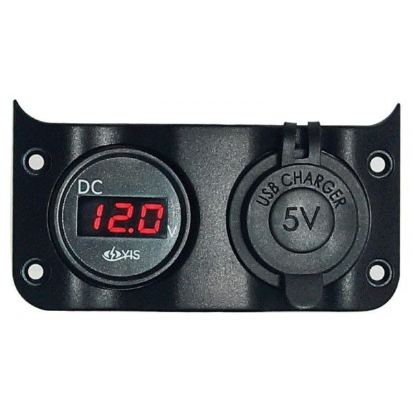 Voltmetro 3/30 V doppia presa USB - N°2 - comptoirnautique.com