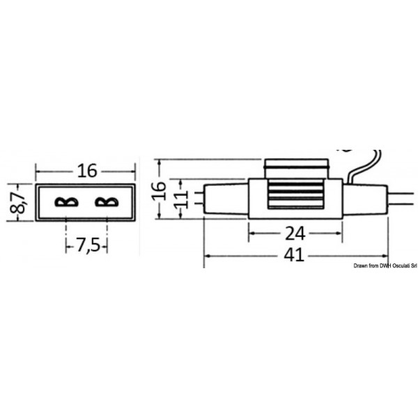 Wasserdichter Sicherungshalter p.Minisicherungen - N°2 - comptoirnautique.com