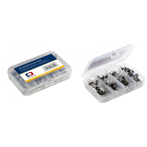 Assorted glass fuses from 1A to 20A N. 48 pcs. - N°1 - comptoirnautique.com