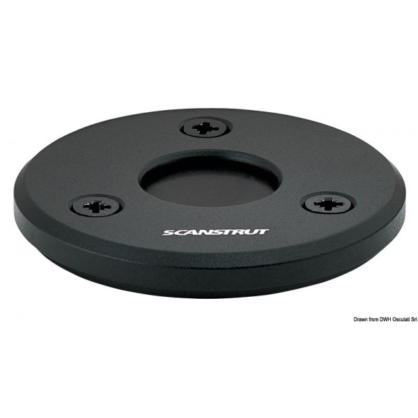 Kabelverschraubung Aluminium schwarz Low Profile Ø 2/8mm - N°1 - comptoirnautique.com