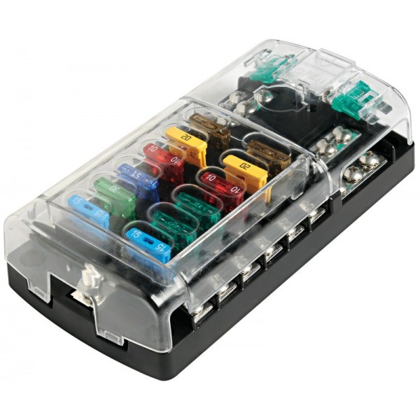 12-place polycarbonate fuse box - N°1 - comptoirnautique.com