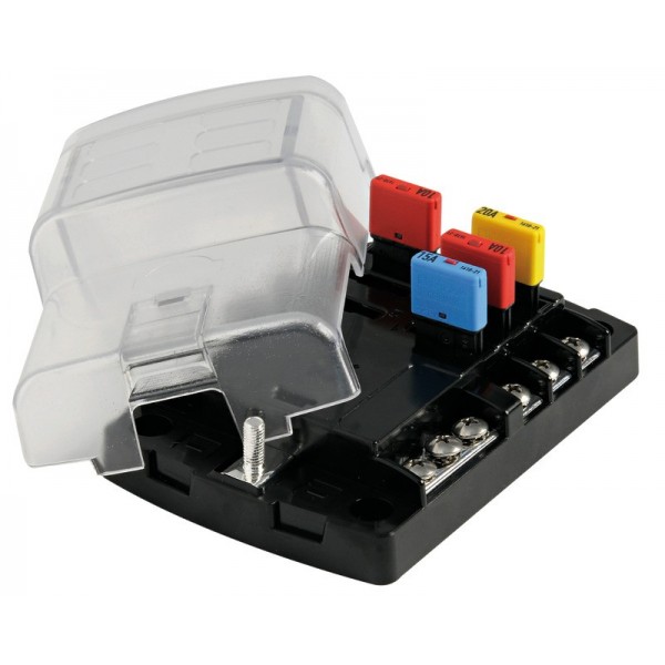 Boîte porte-fusibles réarmables 6 places  - N°1 - comptoirnautique.com