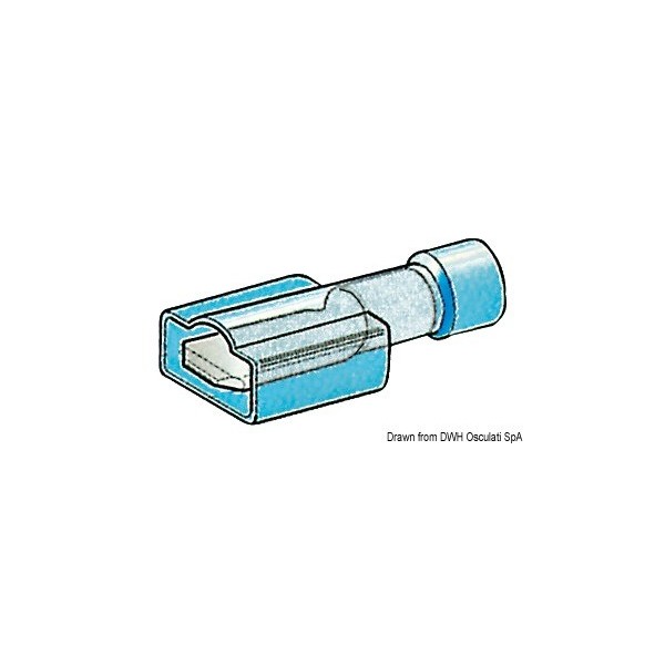Cosse Faston pré-isolées mâle 1-2,6 mm²  - N°1 - comptoirnautique.com