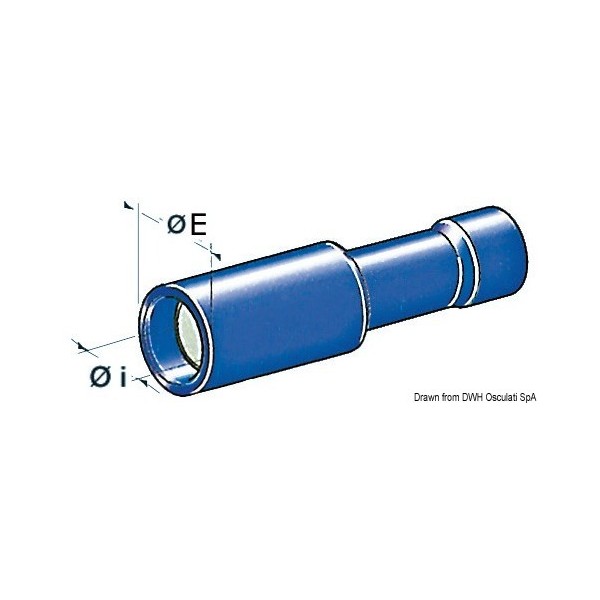 1-Terminale cilindrico femmina da 2,5 mm²  - N°1 - comptoirnautique.com