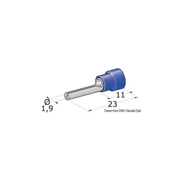Ficha de ligação macho de 1-2,5 mm² - N°1 - comptoirnautique.com